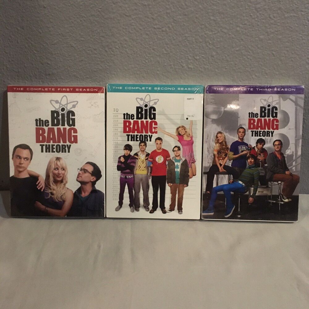 Dvd Sealed New The Big Bang Theory Season 1 / 2 / 3 Lot Jim Parsons Kaley Cuoco